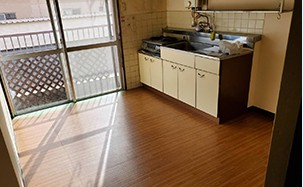 台所の不用品を買取と合わせて回収した事例（作業後）